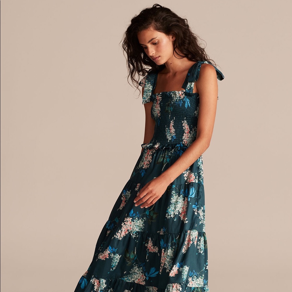Rebecca Taylor HYDRANGEA FLORAL SMOCK DRESS